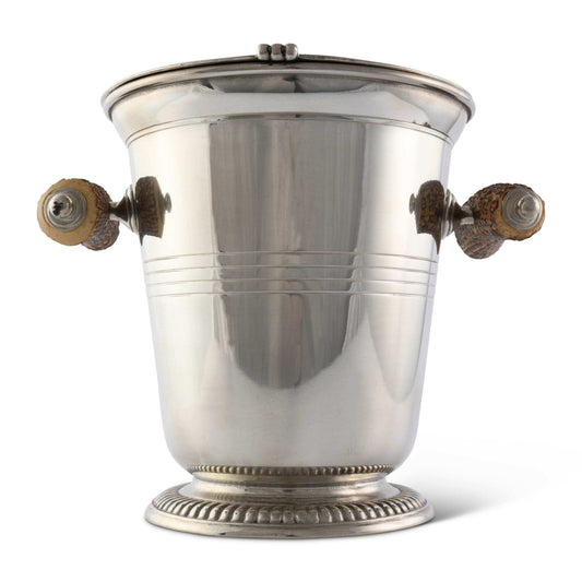 Pewter Ice Bucket with Antler Handles-Appartenenza-tbgypsysoul