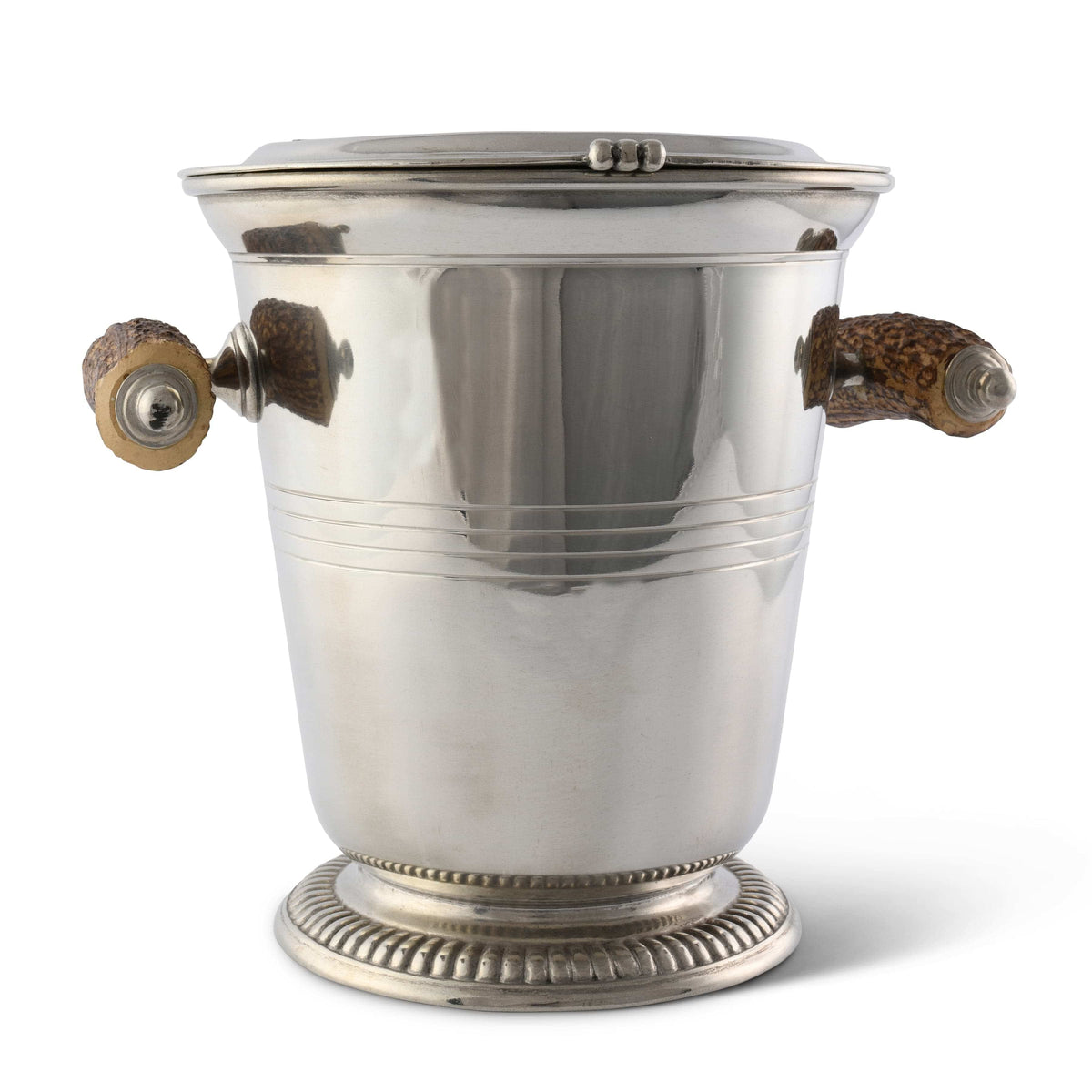 Pewter Ice Bucket with Antler Handles-Appartenenza-tbgypsysoul