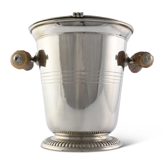 Pewter Ice Bucket with Antler Handles-Appartenenza-tbgypsysoul