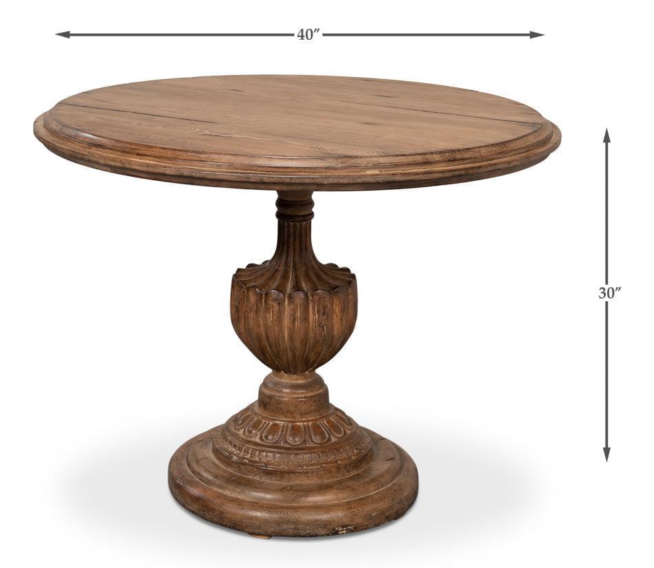 Renaissance Pedestal Dining Table, 40"Top - White Glove Included-Dining Table-tbgypsysoul