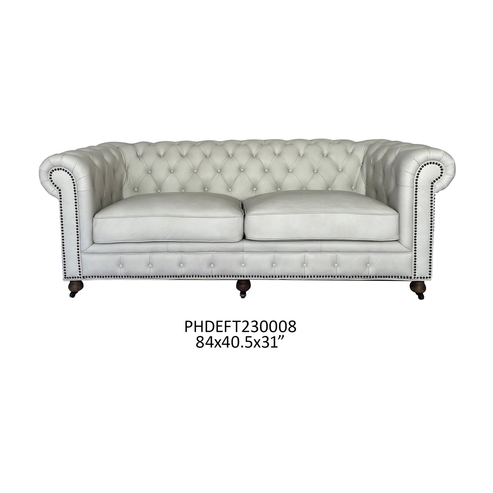 River Birch Leather Chesterfield Sofa 84"-Sofa-tbgypsysoul