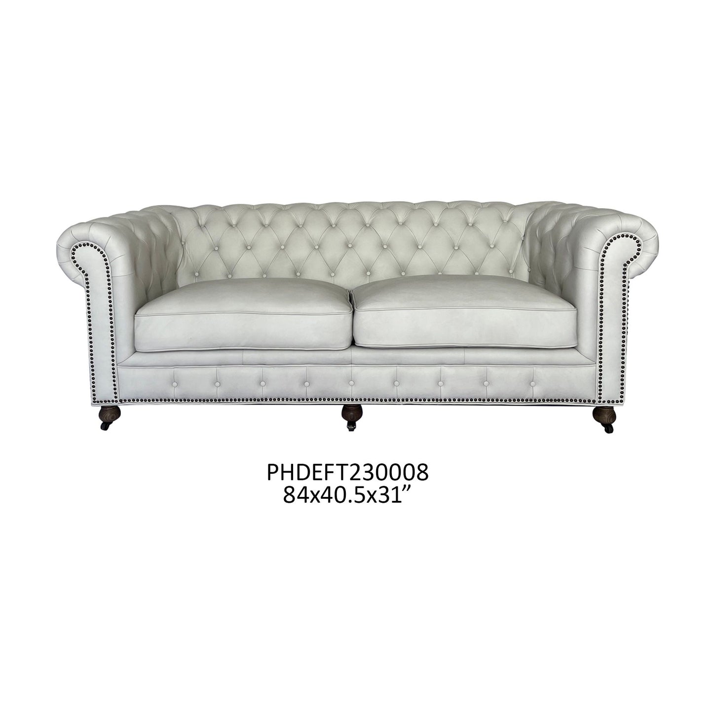 River Birch Leather Chesterfield Sofa 84"-Sofa-tbgypsysoul