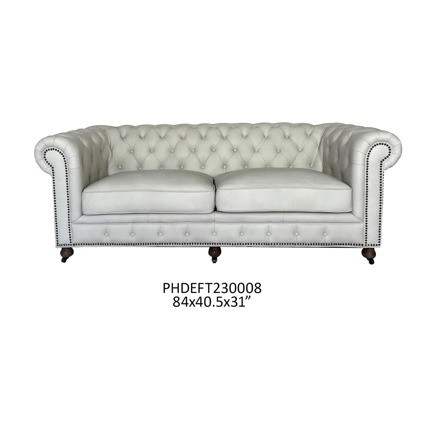 River Birch Leather Chesterfield Sofa 84"-Sofa-tbgypsysoul