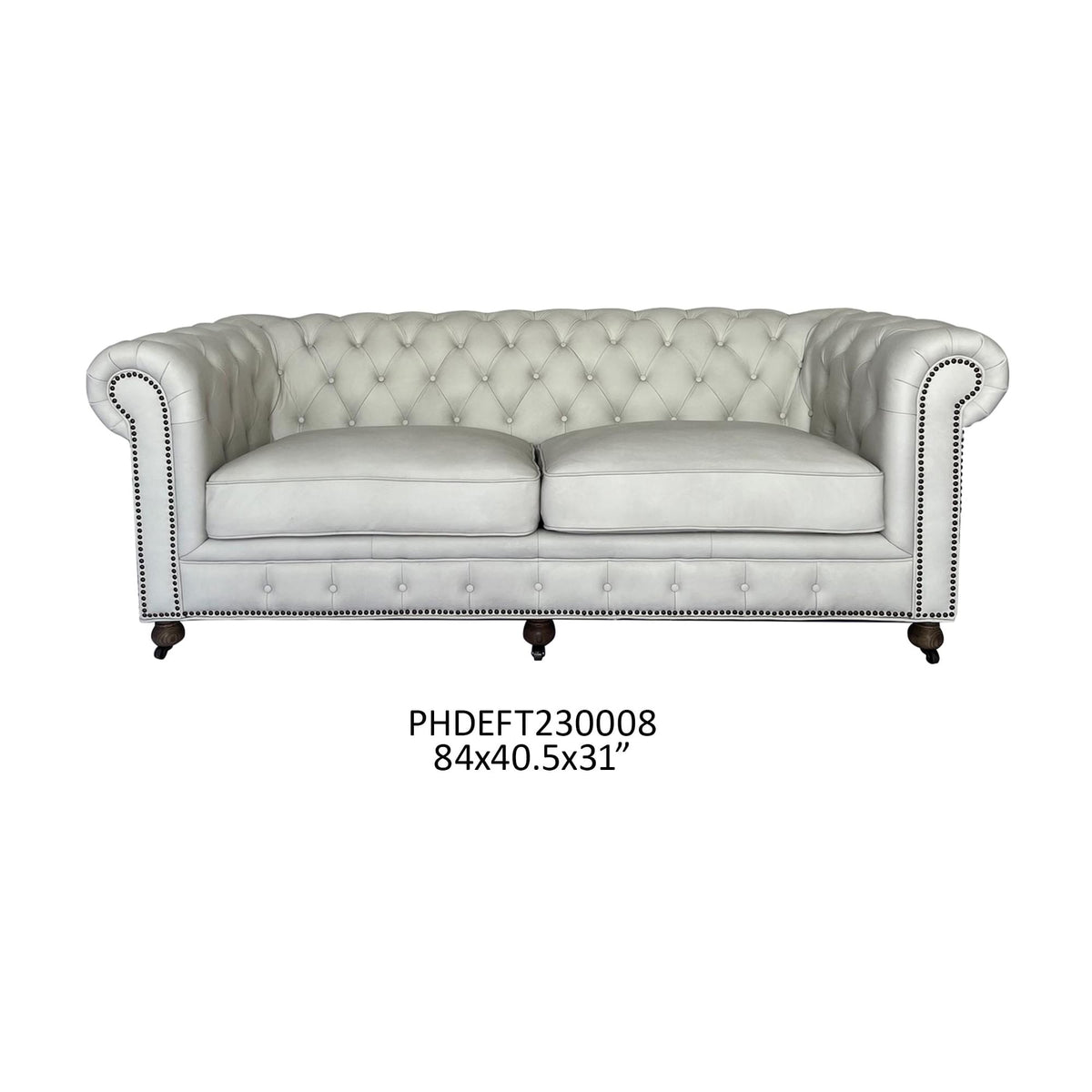River Birch Leather Chesterfield Sofa 84"-Sofa-tbgypsysoul