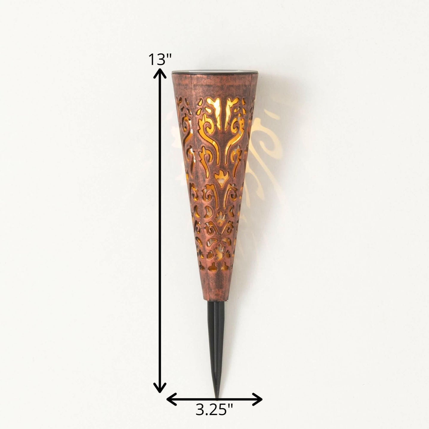 Rustic Patterned Stake Lights - Set of 2-Garden Stake LED Lights-tbgypsysoul