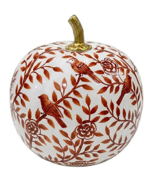 Rusty Red Bird & Vine Pumpkin-Shop-tbgypsysoul
