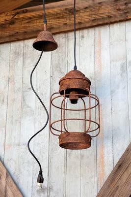 Salvaged Lantern Hanging Light Fixture-Chandelier-tbgypsysoul