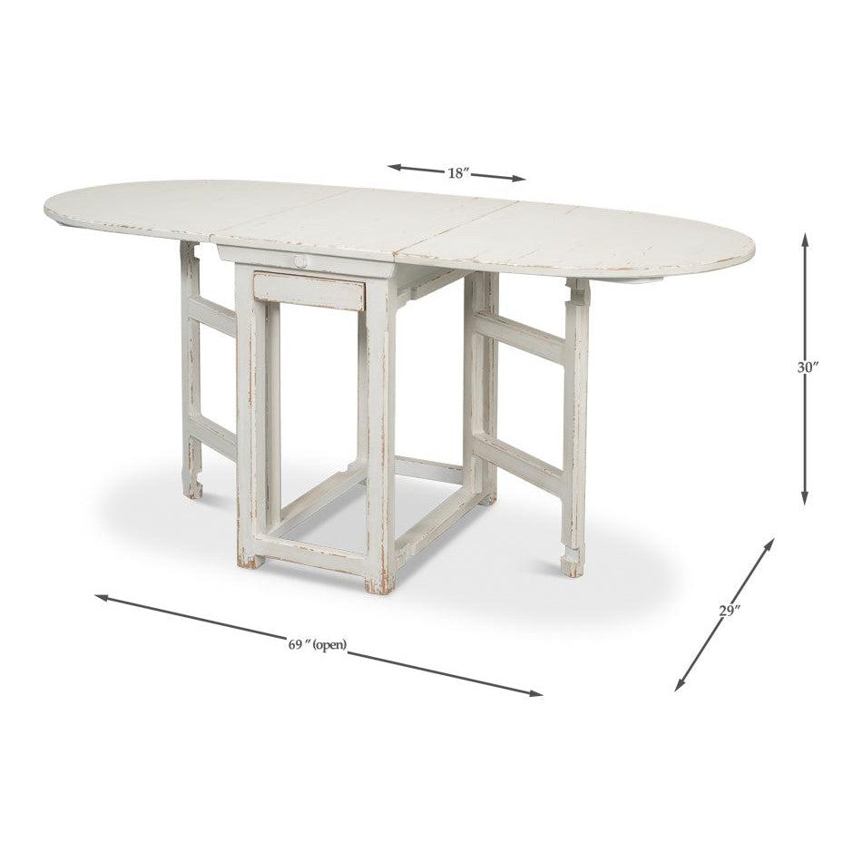Shabby Chic Woodhinge Dropleaf Table-Dining Table-tbgypsysoul