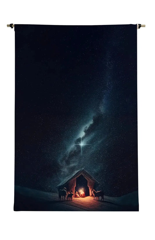 Starry Night Nativity Scroll-Wall Art-tbgypsysoul