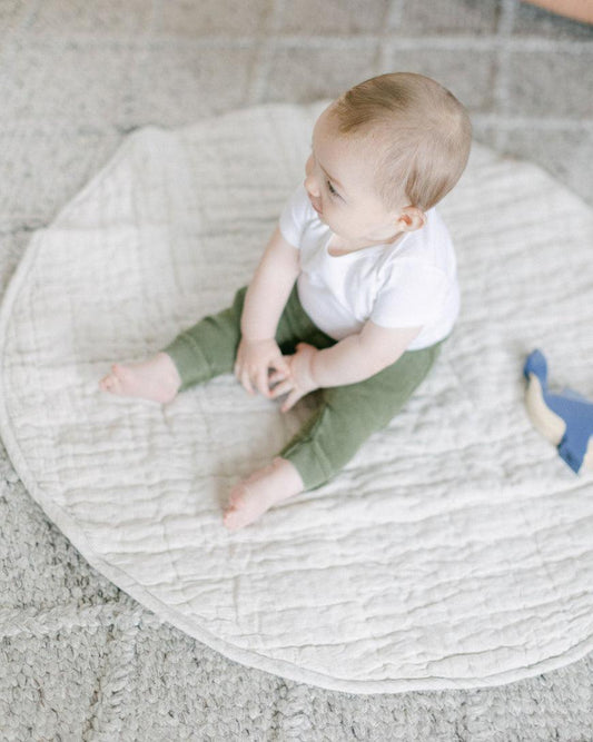 Stone Washed Linen Quilted Play Mat-Baby & Toddler-tbgypsysoul