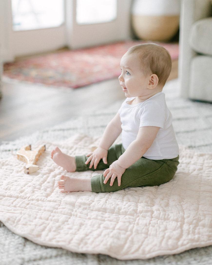 Stone Washed Linen Quilted Play Mat-Baby & Toddler-tbgypsysoul