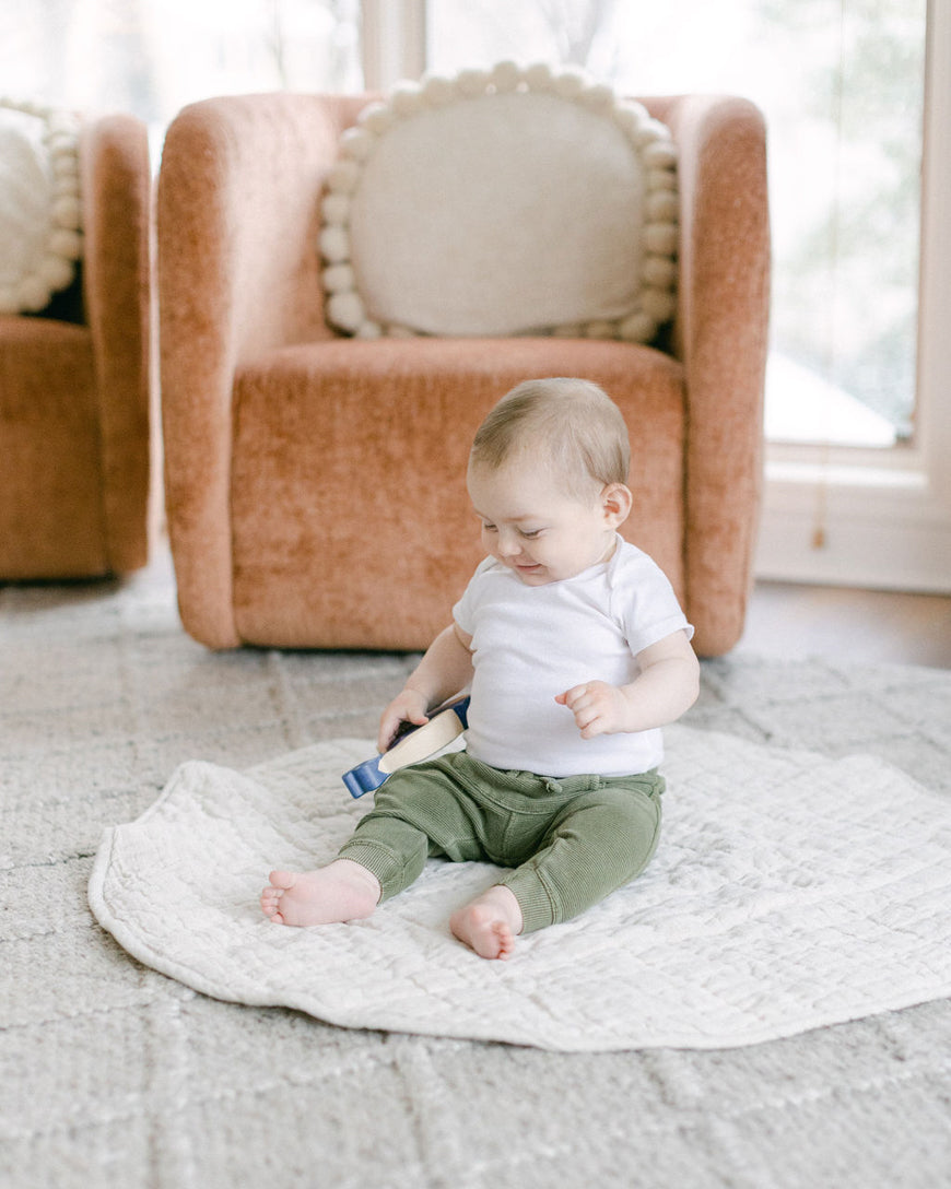 Stone Washed Linen Quilted Play Mat-Baby & Toddler-tbgypsysoul