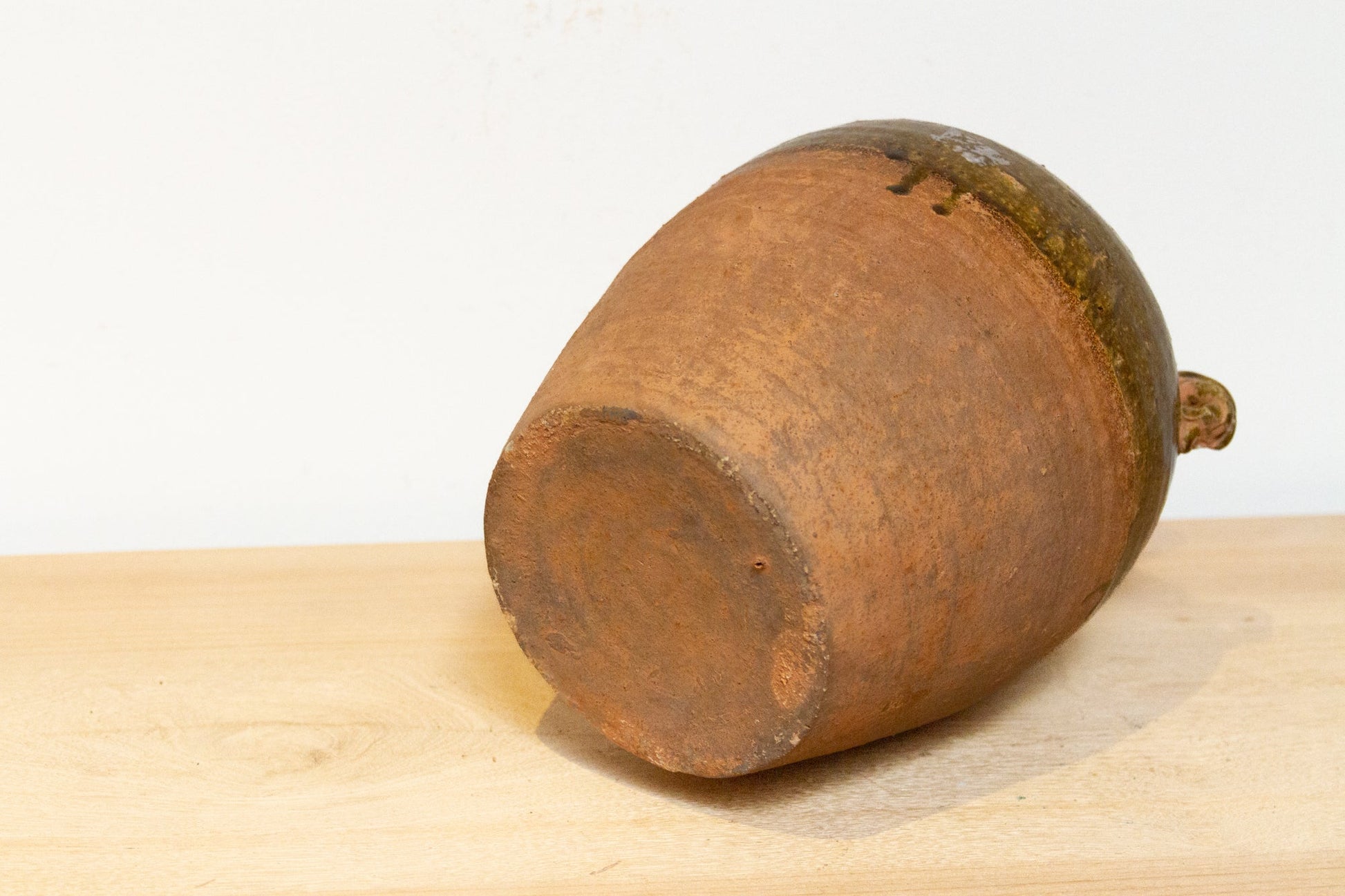 Tall Vintage Brown Stoneware Vase-Terracotta Stoneware Vase-tbgypsysoul