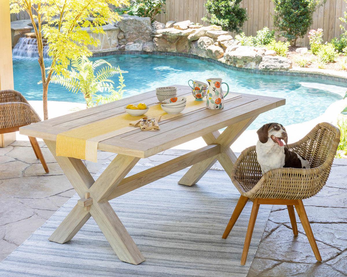 Teak Outdoor Clambake Table-Dining Table-tbgypsysoul