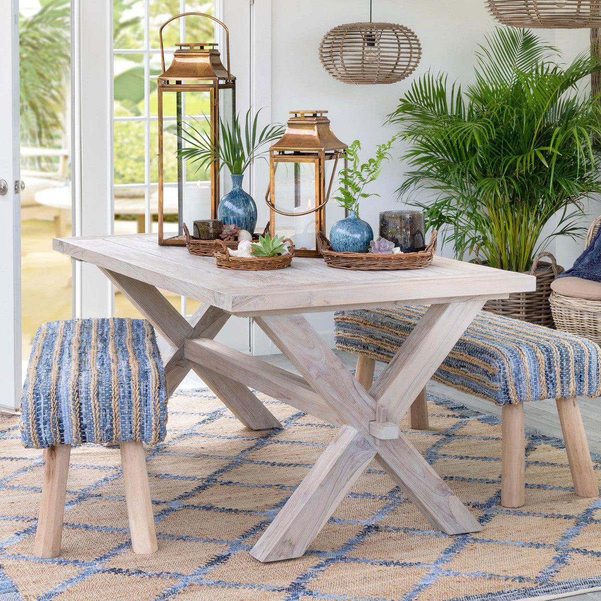 Teak Outdoor Clambake Table-Dining Table-tbgypsysoul