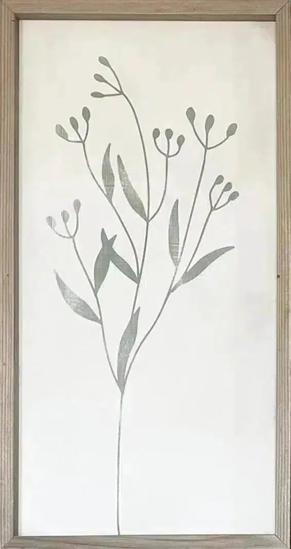 Textured Plaster Botanicals 35" x 18"-Wall Art-tbgypsysoul