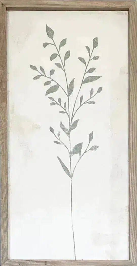 Textured Plaster Botanicals 35" x 18"-Wall Art-tbgypsysoul