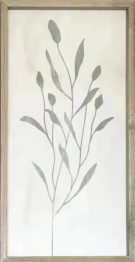 Textured Plaster Botanicals 35" x 18"-Wall Art-tbgypsysoul