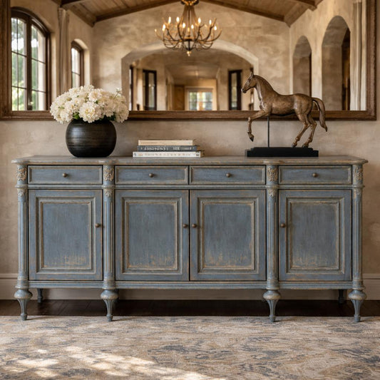 The Élevé Ranch Sideboard - Blue Patiné-Buffet Sideboard-tbgypsysoul