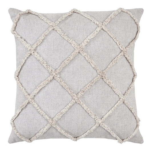 The Frayed Farmhouse Lattice Pillow 20 x 20-Pillows-tbgypsysoul