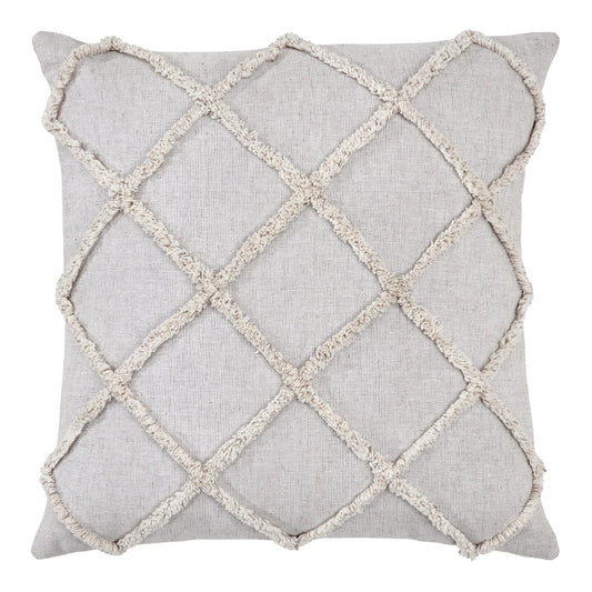 The Frayed Farmhouse Lattice Pillow 20 x 20-Pillows-tbgypsysoul
