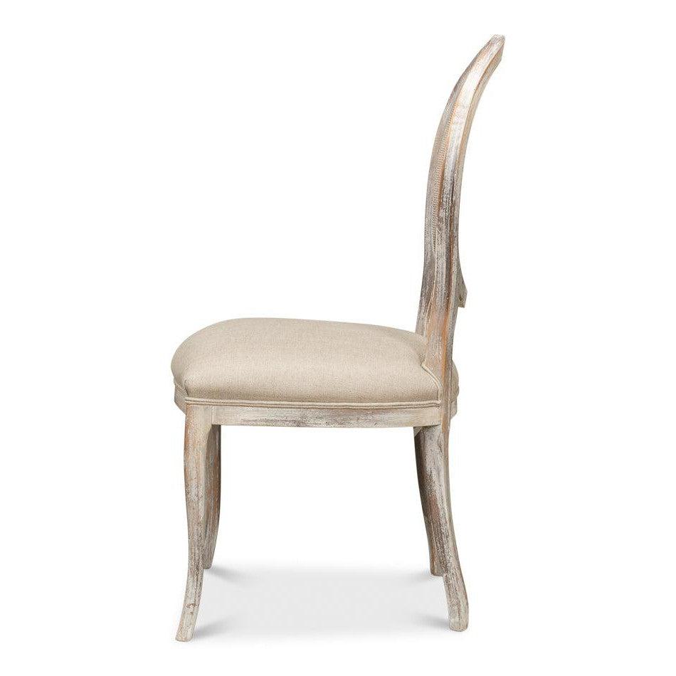 The French Country Cane Back Chair - Grey Oak, Hopsack-Dining Chair-tbgypsysoul