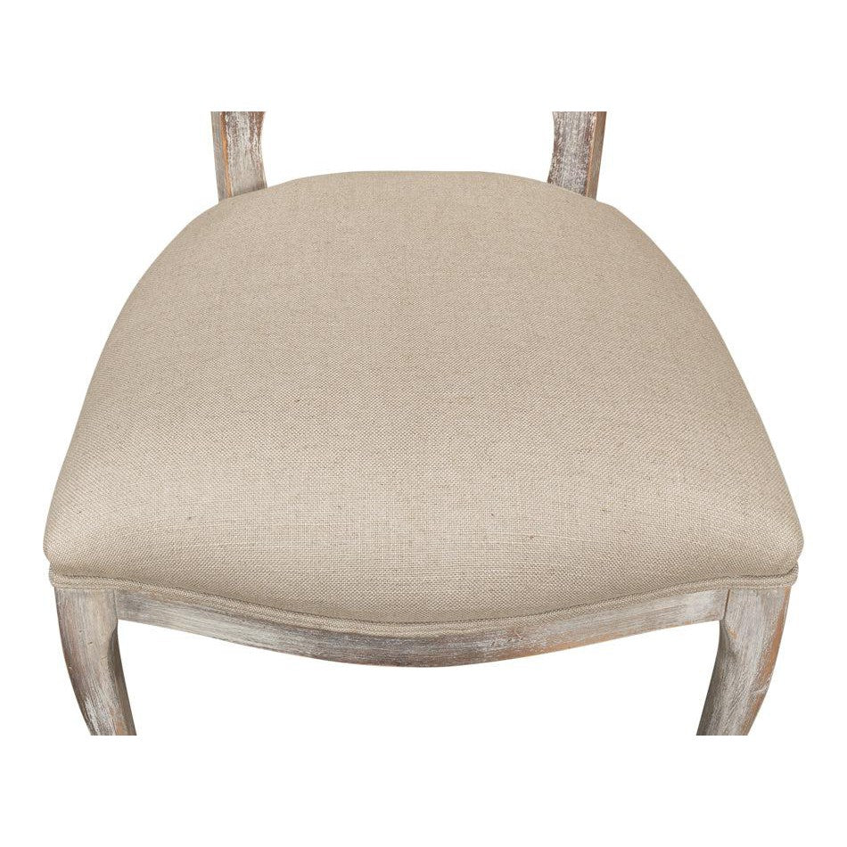 The French Country Cane Back Chair - Grey Oak, Hopsack-Dining Chair-tbgypsysoul