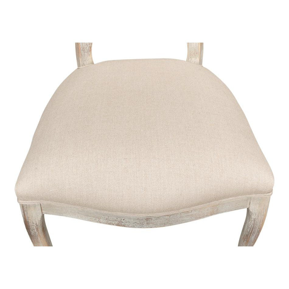 The French Country Cane Back Chair - Grey Oak, Flax-Dining Chair-tbgypsysoul