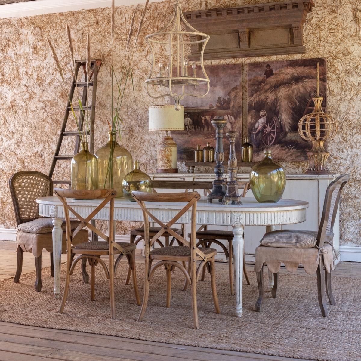 The Grand Dining Table - Distressed White-Dining Table-tbgypsysoul