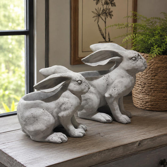 RESIN RABBIT PLANTER-tbgypsysoul