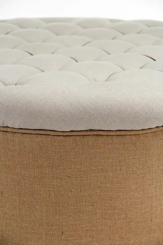 Tufted Round Ottoman-tbgypsysoul
