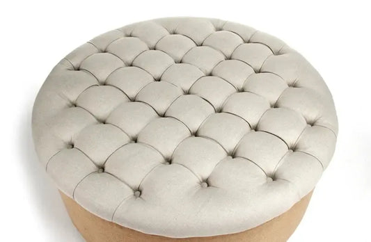 Tufted Round Ottoman-tbgypsysoul