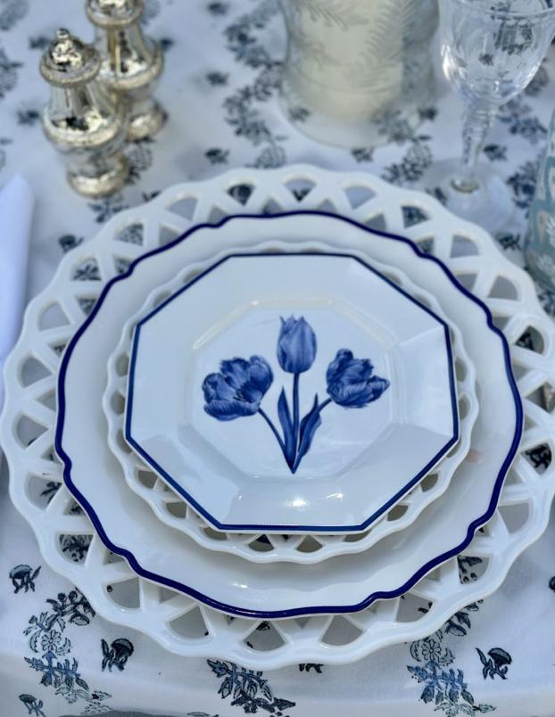 Tulip Bouquet Appetizer Plate-Dinnerware-tbgypsysoul