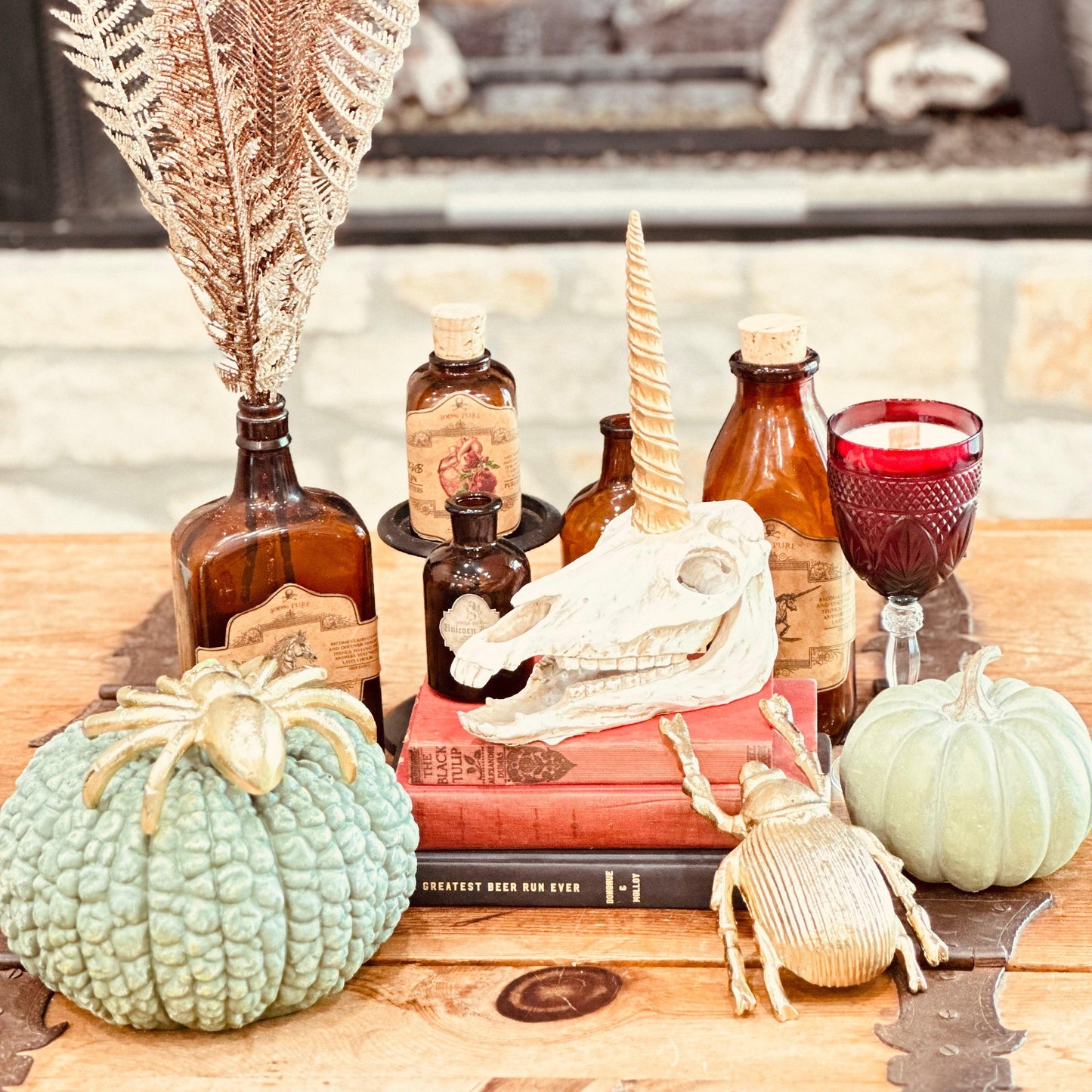 Unicorn Skull-Halloween Decor-tbgypsysoul