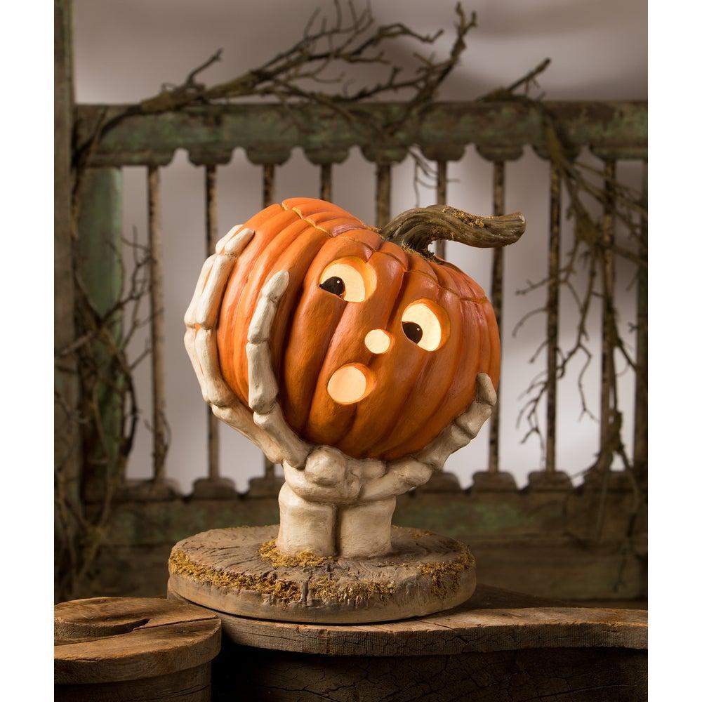 Ut-Oh Gotcha Pumpkin by Bethany Lowe Designs-Figurines-tbgypsysoul