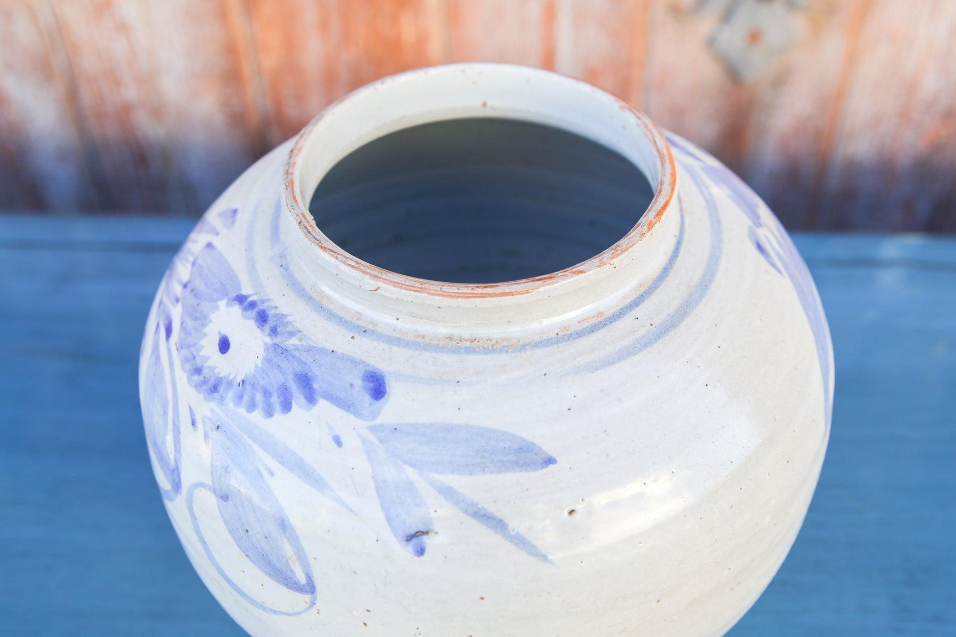 Vintage Blue and White Vase-Accents-tbgypsysoul