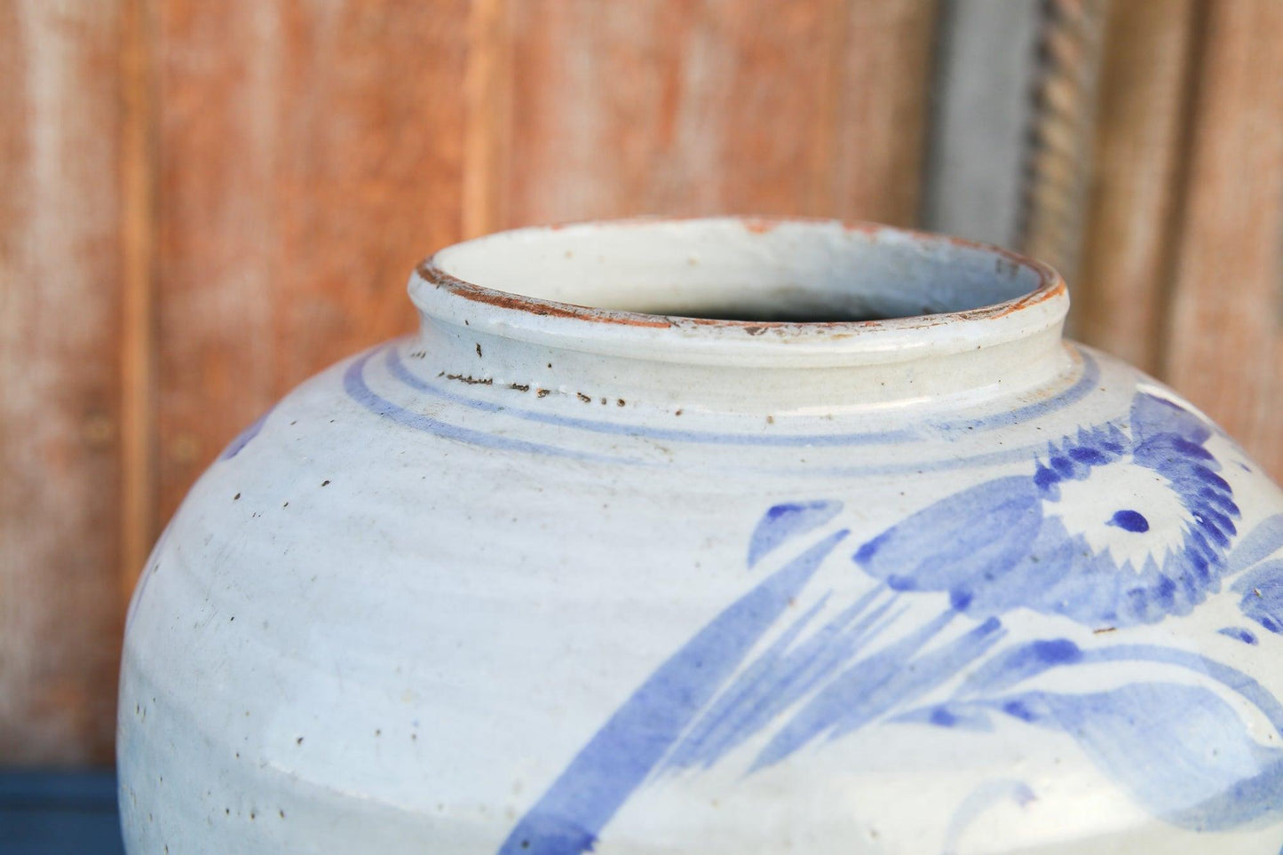 Vintage Blue and White Vase-Accents-tbgypsysoul
