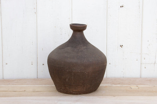 Vintage Terracotta Wine Jug-Terracotta Stoneware Vase-tbgypsysoul