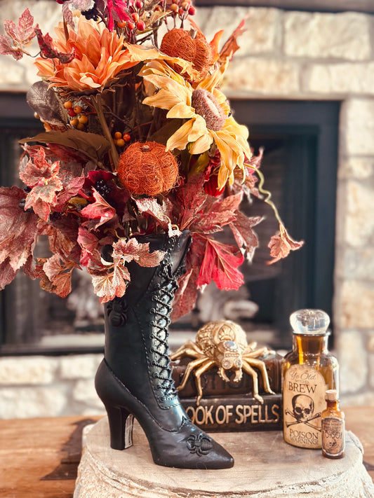 Vintage Witch Boot Vase-Vase-tbgypsysoul
