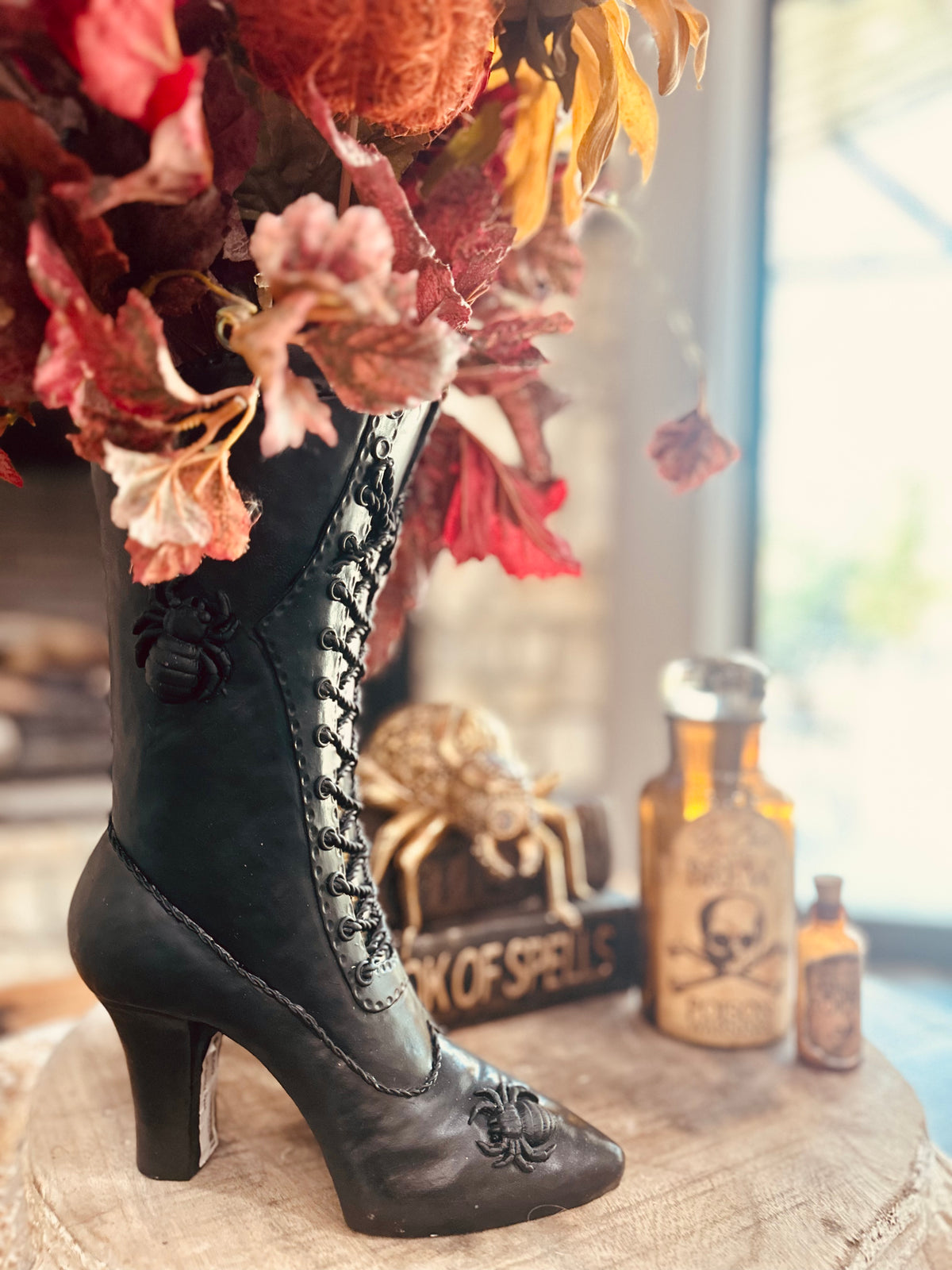 Vintage Witch Boot Vase-Vase-tbgypsysoul