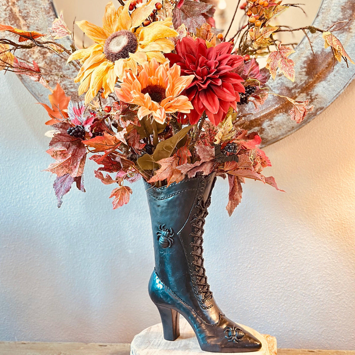 Vintage Witch Boot Vase-Vase-tbgypsysoul