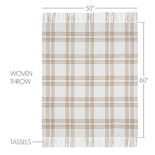 Wheat Plaid Woven Throw-Throw Pillow-tbgypsysoul