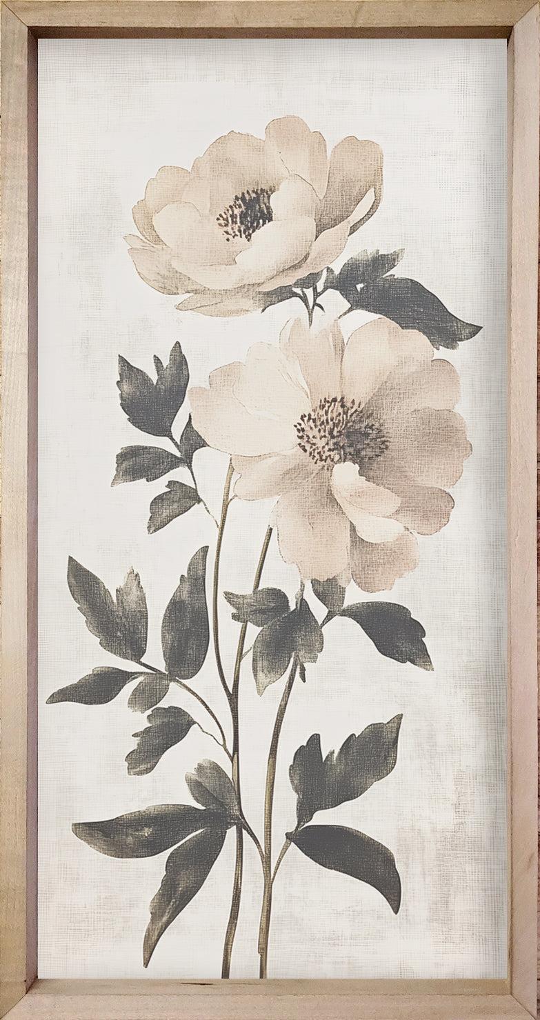 White Vintage Botanicals 35" x 18"-Wall Art-tbgypsysoul