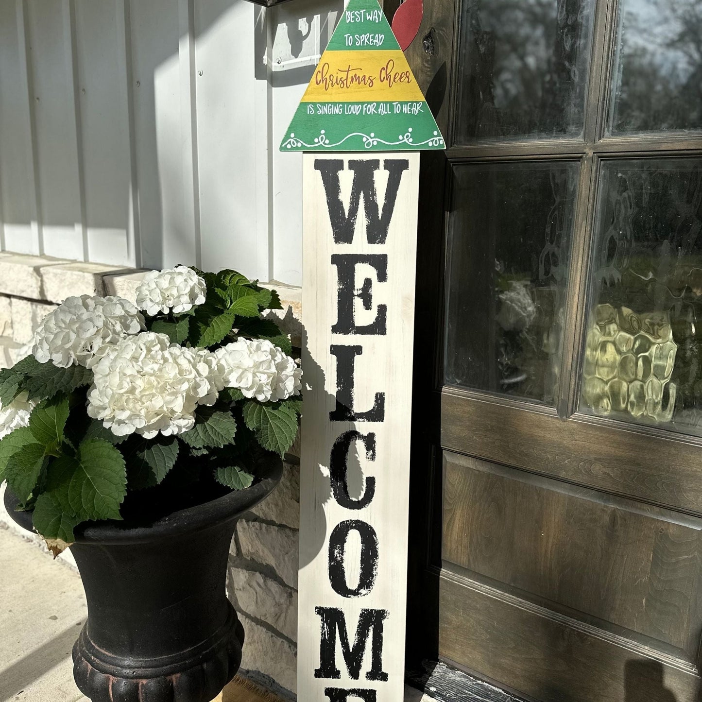Whitewashed Welcome Board-Home Decor-tbgypsysoul