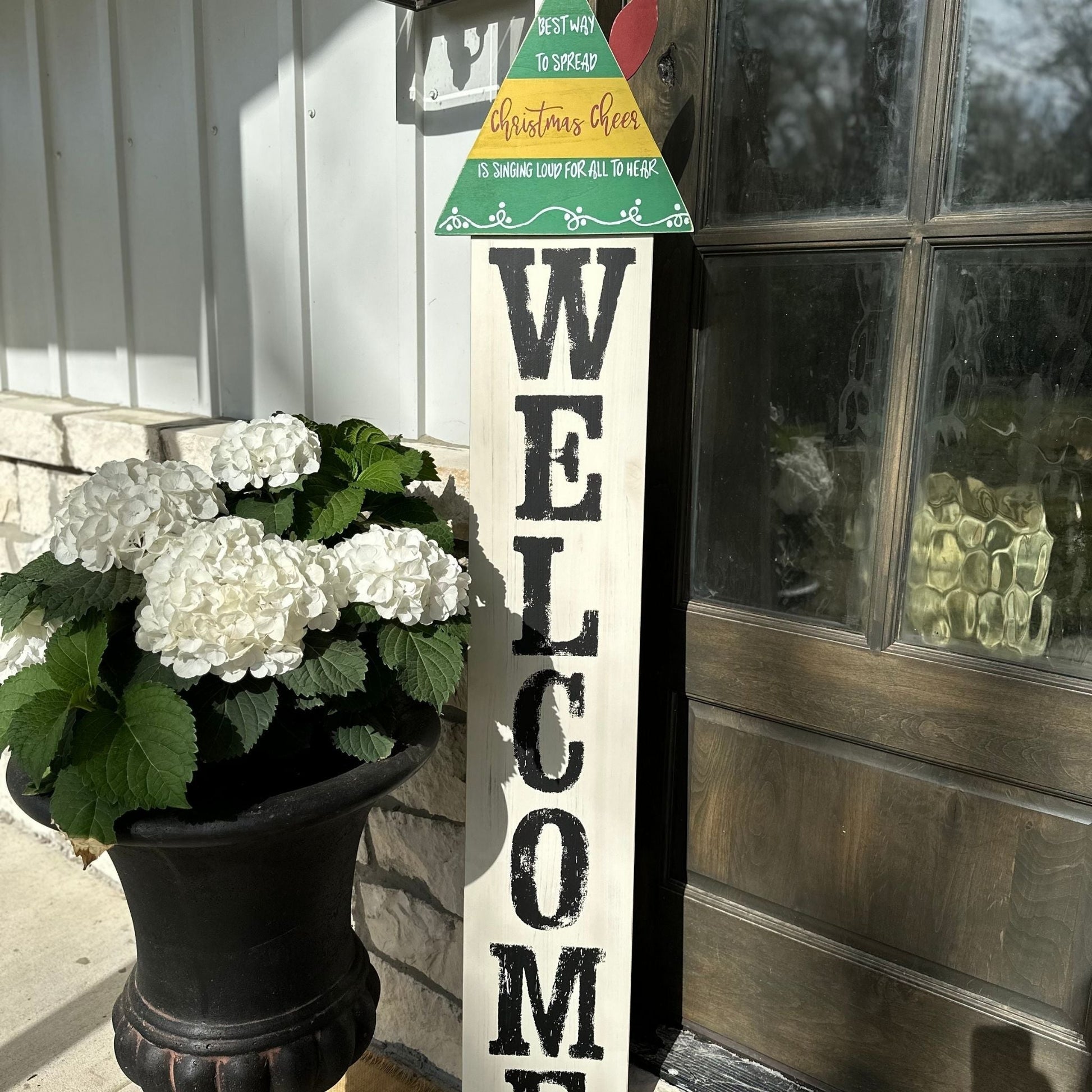 Whitewashed Welcome Board-Home Decor-tbgypsysoul