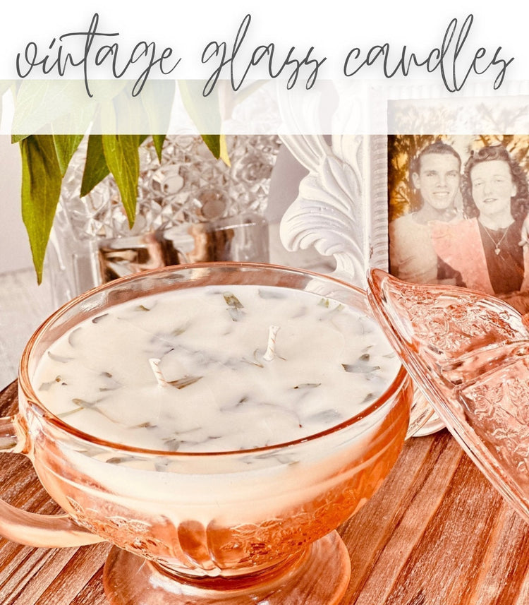 Vintage Glass Candle Collection