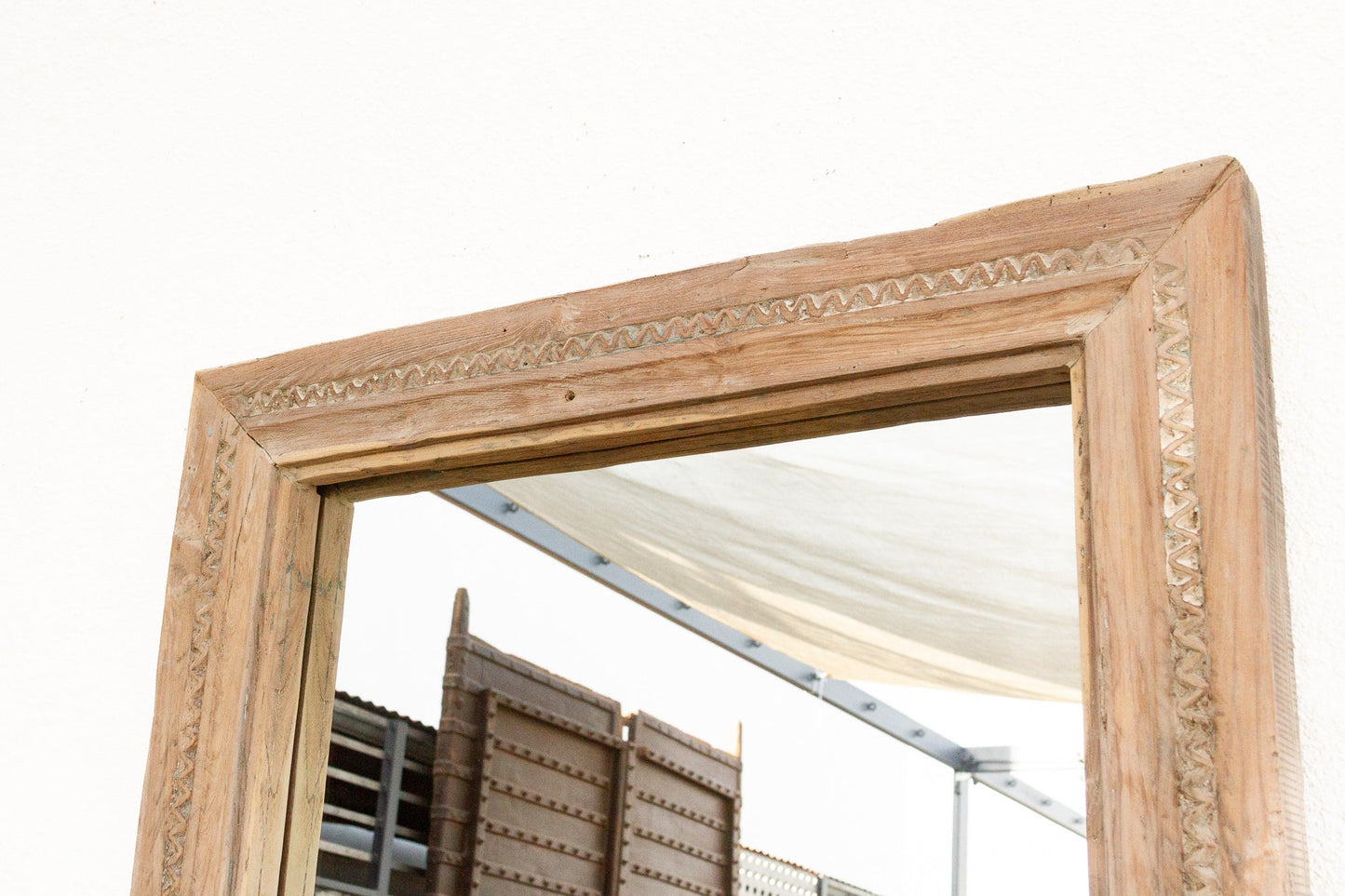 19th Century Charming Indo-French Tall Mirror-Mirrors-tbgypsysoul