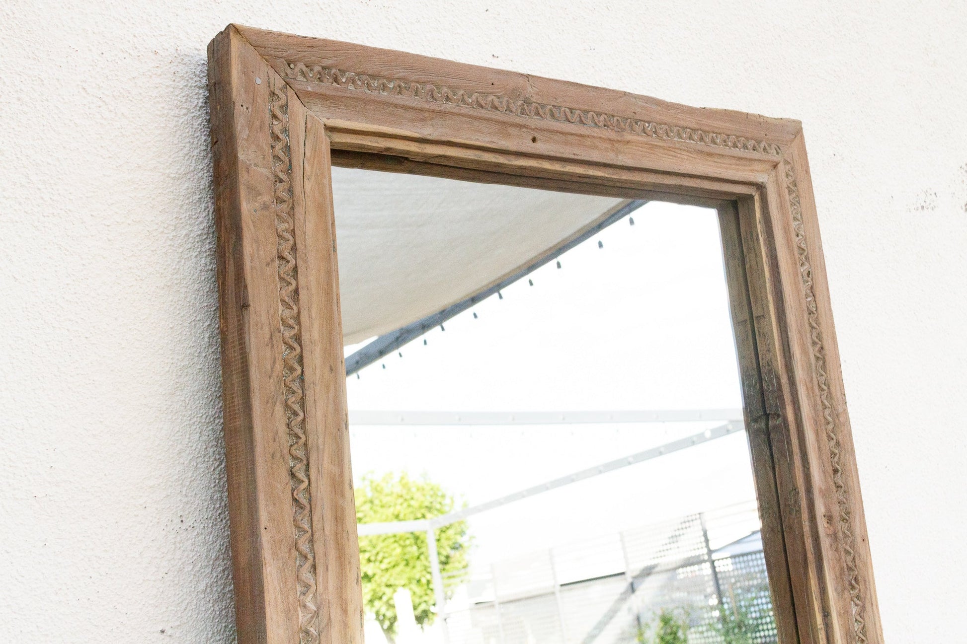19th Century Charming Indo-French Tall Mirror-Mirrors-tbgypsysoul
