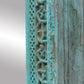 19th Century Indo-French Aqua Carved Floor Mirror-tbgypsysoul