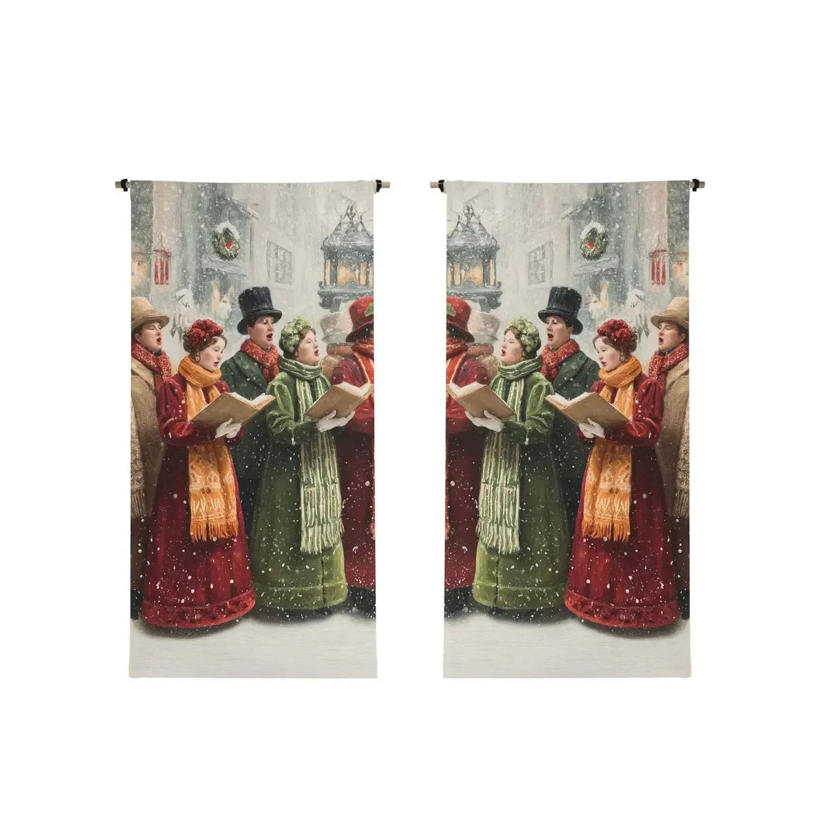 Victorian Christmas Carollers Scroll